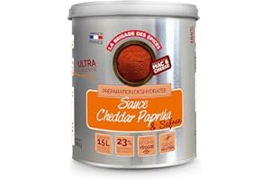 La Brigade des Épices - Sauce déshydratée Cheddar, Paprika & Safran - 600G -100% Naturelle, Végétarienne & Made in France