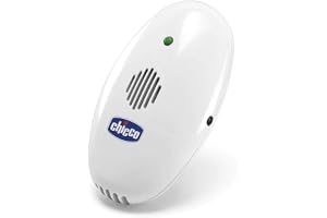 Chicco Myggavvisande apparat, bärbar, ultraljud, tyst, 3 m räckvidd, kemikaliefri, med fästklämma, batteri ingår