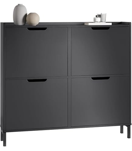 Armoire à Chaussures étroite Germania - Pour 12 Paires, Profondeur 19 Cm - Blanc