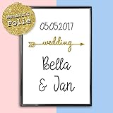 Personalisiertes Bild Wedding Pfeil | Metallic-Folie