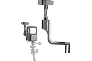 FOREVERCAM Adaptador de montaje vertical en forma de L de aluminio de 90° compatible con GoPro Hero 9/10/11/12 montaje en codo
