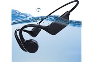 FESOKLAF Słuchawki z przewodnictwem kostnym, wodoszczelność IPX8, z pamięcią 32G, Bluetooth 5.3, otwarte ucho, sportowe słuchawki z mikrofonem, bezprzewodowe, do biegania, pływania, jazdy na rowerze, treningu