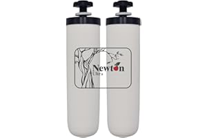 Newton Gravity Water Filter | High Capacity Ceramic Candle | Compatible with Doulton Ultra Sterasyl | Compatible with British Berkefeld, Berkey, etc. (2 Pack)