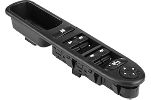 SUUONEE Interrupteur de lève-vitre électrique, interrupteur de commande de lève-vitre électrique avant pour 207 6490.EH (gauche)