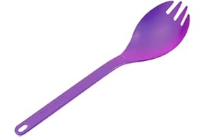 Snow Peak Titanium Spork - Lightweight Titanium Cutlery for Camping & Hiking - Compact & Portable Utensil for Easy Packing - Durable Camping Cookware Accessories