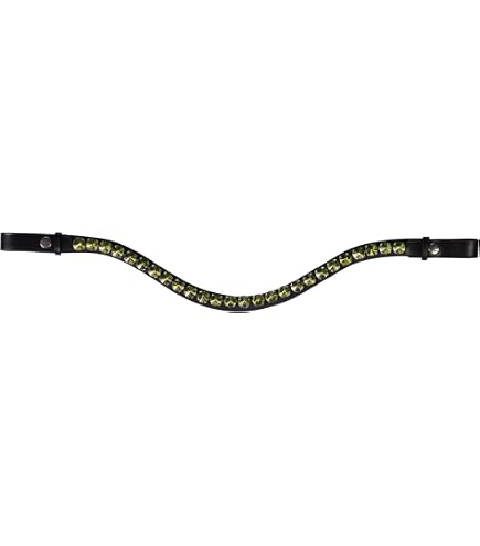 Frontal V Strass Equipride - Cuir Noir Extra Full, 5 Rangées Cristaux Transparents/Noirs, Dressage Éclatant