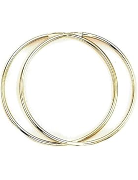 ASS 333 Gold Damen Riesen Creole, glänzende Ohrschmuck Ohrringe Creolen 60mm / 2,00 mm