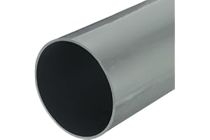 sourcing map Tube rond rigide en PVC de 152 mm x 160 mm x 35 cm de long, gris clair résistant aux impacts pour tuyau d'eau, manchon de câble