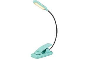 BIGMONAT USB Rechargeable Clip Style Lampe de Lecture, Petite Lampe de Table Pour la Protection des Yeux, Étudiant lit tête Lampe de Lecture Dans la Chambre à Coucher - Bleu