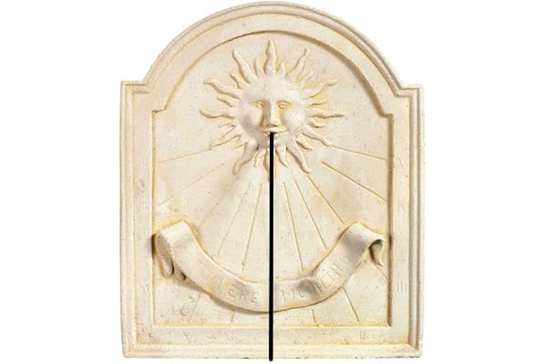 QEM Cadran Solaire Motif Vivere Memento Pierre Naturelle vieillie 35cmx42cm