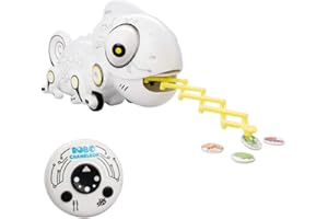 YCOO by Silverlit - Jouet Robot Caméléon Radiocommandé + 4 Insectes en Métal - 28 cm - Attrape Les Insectes Grâce à sa Langue Magnétique et Change de Couleur