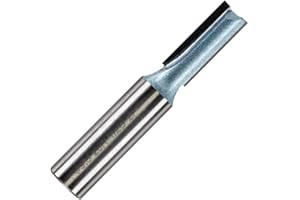 RENNIE TOOL COMPANY Rennie Tools - 9.5mm (3/8") Cutting Diameter x 26mm Flute x 1/2" Shank TCT Tipped 2 Flute Straight Router Cutter Bit. Compatible With Makita Trend Festool Hikoki Dewalt Router Etc. 9.5mm Router Bit