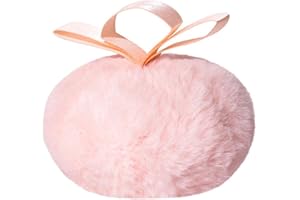 NEW IRVEN Highlighter Makeup Powder,Body Glitter Face Highlighter Peach Shimmer Powder Ball Puff,Multi-Use Face Highlighter Diamond Shimmer Makeup Powder Puff Patting Glitter Contour and Highlighter