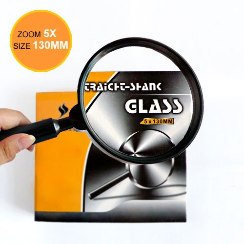 Classic Magnifier - Large Magnifying Glass, 137mm (2x, 4x and 25x Lens Object Enlargement)