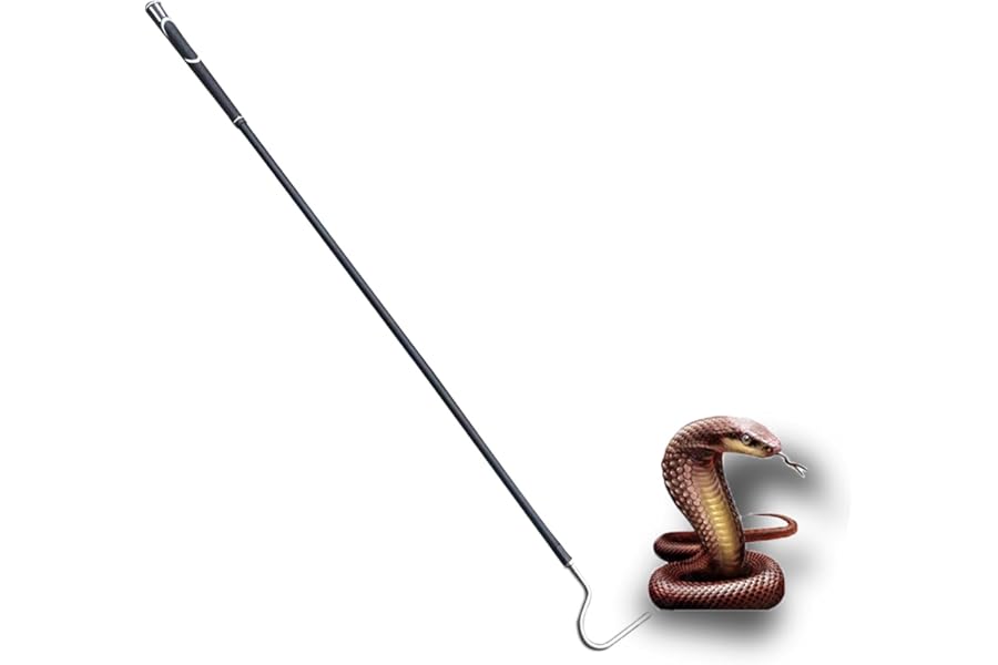 SYFRLLC High-Carbon Snake Hook Reptile Stick Tongs Grabber Pick-up Handling Tools for Catching Controlling or Moving Snakes, 49in