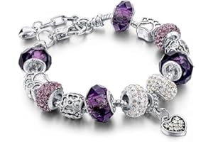 YIZHIXIANGQ Pulsera con Dijes Ajustable, Pulseras Niña, Brazaletes para Mujeres, Pulseras de la Amistad, Pulsera Colgante, Regalo para Niñas Fiesta de Cumpleaños