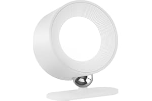 SANSUN Rechargeable Battery LED Wall Mounted Light for Bedside Reading and Bathroom Mirror (White, 1 Pack)