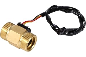 PILIPANE Water Flow Sensor Switch,G3/4 Dn20Mm Thread Hall Effect Liquid Water Flow Sensor Switch, 2-45L/Min(45 Mm In Total Length),Water Flow Sensor Switch, water flow switch water flow sensor g3/4 water