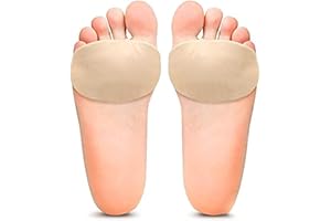 ‎WCHIUOE Wchiuoe Vorfußpolster Gel, Metatarsal Sleeves Fußballen Kissen mit Silikon Mittelfuß Pads-Gel Zehen Separator Soft Gel Fußpolster für Mortons Neuromus Bunion Dämpfung Kallus Vorfußschmerzen Linderung