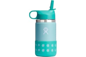 Hydro Flask Dew Kid's Wide Mouth Straw Lid Boot Bottle, 1 OZ