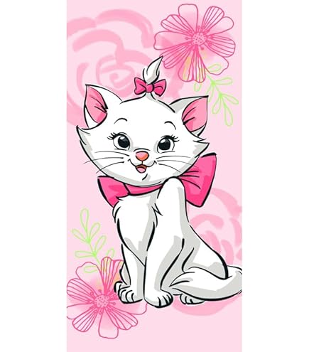 Jerry fabrics Parure da letto per bebè Marie Les Aristogatti, 100% cotone, copripiumino Disney reversibile 100 x 135 cm federa 40 x 60 cm