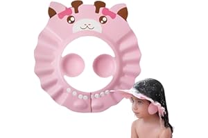MEXRUMI 1 Pc Gorro De Ducha De Bebé Para，Gorro Ducha Niños，Visera Baño Niños，Suave Ajustable Con Protección Para Los Oídos Gorro De Ducha，Evita Que Los Ojos Se Llenen De Agua Y Champú Protege Para El