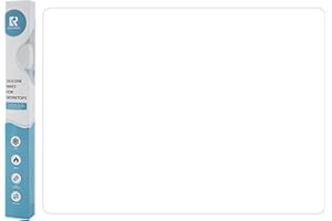 KR KITCHENRAKU KitchenRaku Tappetino Silicone 60x40cm, antiscivolo resistente al calore grado alimentare lavabile in lavatrice Protezione Superficie di Lavoro Tavola da Disegno per Bambini BPA-free,Trasparente