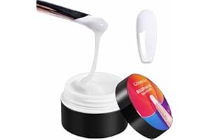 GZMAYUEN Biały Builder żel do paznokci 15 ml Nail Extension, żel budujący, żel UV, przedłużenie paznokci, manicure, białe UV, włókno szklane, żel do paznokci do studia paznokci
