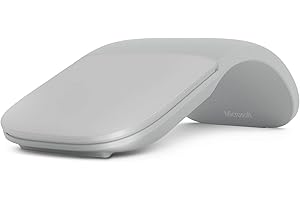 Microsoft – Souris Arc Surface – souris Bluetooth pour PC, ordinateurs portables compatible Windows, Mac, Chrome OS (fine, légère, transportable, tactile) – Platine/gris (CZV-00002)