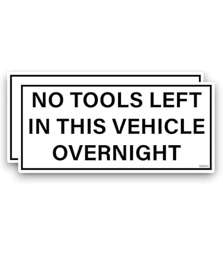 Adesivo Umoristico Per Officina – 'No Tools Left On This Vehicle Some Buggers Nicked Them Already' – 200x100 Mm – Vinile Impermeabile, Autoadesivo - 2