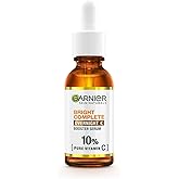 Garnier Bright Complete Vitamin C Overnight Serum | Night Repair, Dark Spot Reduction & Brightening Formula – 15ml