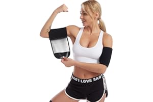 USTNIR Brassards de Sudation,Bandes Amincissantes pour Bras,Bandes de Bras Amincissantes,Bandes Anti Transpiration pour Bras de Sauna, Manchons d'entraînement de Bras Réglables,Entraînement Sportif