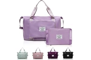 Viaggio Pieghevoli di Grande Dapacità, QLFJ-FurDec Borsa a Mano Leggeri Espandibile e Impermeabili, Adatte per Weekends, Notte, Vacanzes, Shopping, Sport