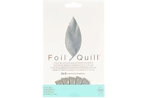 AMERICAN CRAFTS, Cisne Plateado, 10.1 x 15.2 cm We R Memory Keepers Foil, Set de 30 Hojas, 10,1 x 15,2 cm, para Usar Junto con Quill Pen y Crear Brillantes Adornos y Diseños, Plata