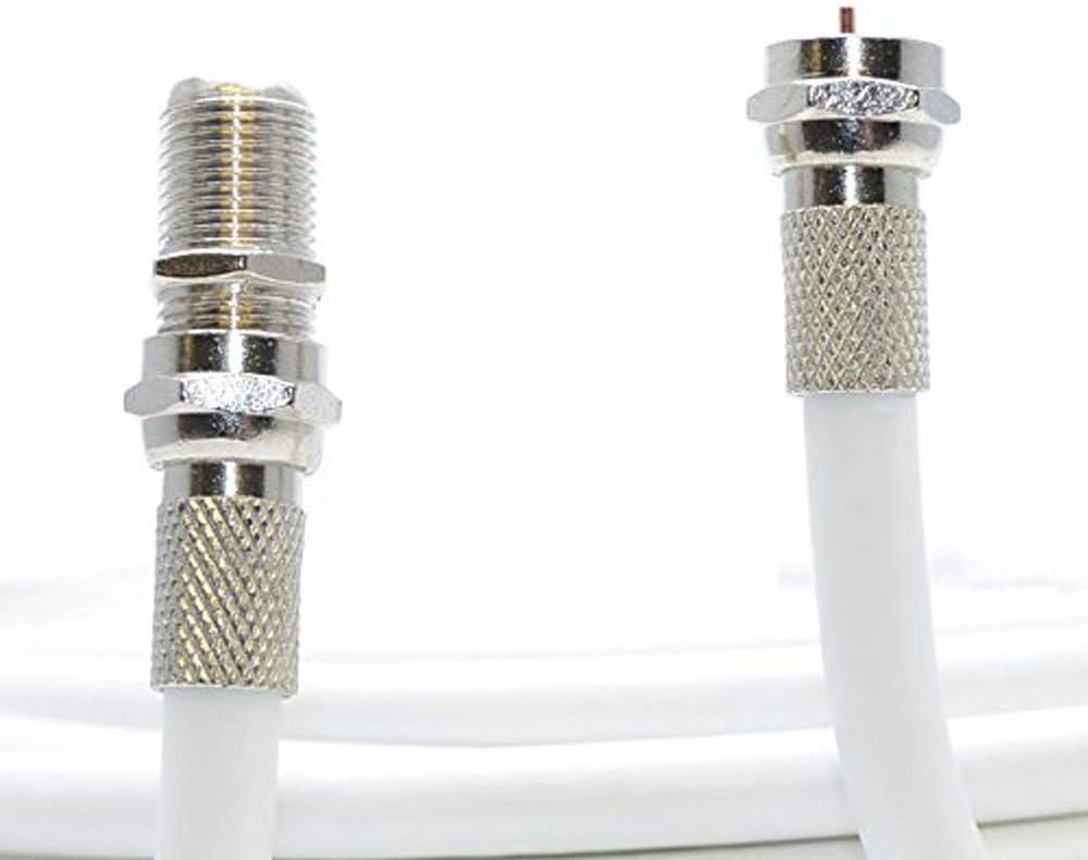 1M White Coax Cable For Virgin Media, Sky TV, Broadband Extension and Tivo & Superhub (1M, WHITE)