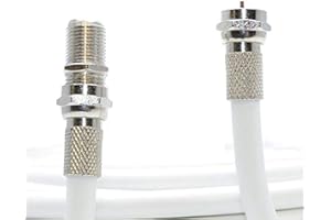 VIEWI 5M White Coax Cable For Virgin Media, Sky TV, Broadband Extension and Tivo & Superhub (5M, WHITE)