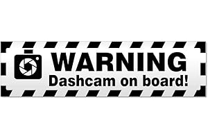 Kiwistar Dashcam on Board Warning - Adesivo Laminato Resistente agli Agenti atmosferici