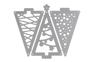 GOWXS Merry Christmas Tree Cutting Dies for Card Making，Merry Christmas Cutting Dies Cut Stencils for DIY Scrapbooking Photo Album Decorative Embossing Paper Dies for Card Making Templated+Cute Brooch Pin