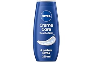NIVEA Crème de douche Soin (1 x 250 ml), enrichie à l’Huile de pépin de Raison & Amande douce, Soin corps hydratant qui nettoie respecte et renforce le microbiome pour peaux sèches