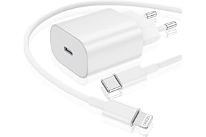 JEENEK Caricatore iPhone, USB C Caricabatterie con Cavo Lightning 2M[MFi Certified], Type C Charger con Cable 2 Metri Adattatore Batteria Cavetto per Apple iPhone 14 Pro Max/13 Mini/12/11/SE/X/XR/XS/8 Plus