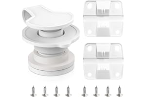 POKIN Cooler Replacement Parts Kit for Coleman,Ice Chest Plastic Hinges,Cooler Standard Drain Plug Assembly and Stainless Steel Screws Sets Compatible with Coleman Coolers（1" Shaft Length）