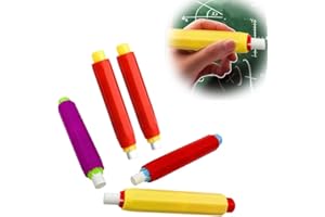 LJFEA Porta Tizas, 5 Pcs Soporte De Tiza De Plástico, Soportes de Tiza de Colores, Titular de Tiza Ajustable Bracket, Para Escuela, Oficina, Hogar