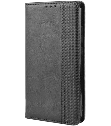JAJOJSJO Custodia compatibile con ZTE Blade A52 Cover Portafoglio Pelle PU Flip Cover con Magnetica, Slot Schede, Tasca Contanti Antiurto Protettiva Case,Nero