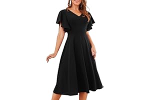 Bridesmay Cocktail Dresses for Women 2024 Wedding Guest Midi Dress with Sleeves Formal Tea Party Dress for Women