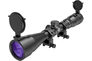 Paike 3-9x40 Cannocchiale da puntamento Lente viola speciale con cannocchiale da caccia Flip Cover con attacco da 20 mm