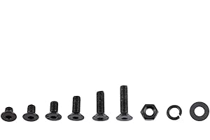 FENDYSEY Black M3 300pcs Nut/Bolt Assortment, Hex Socket Screws, Anti-Corrosion Communication Equipment for Home Ship Assembly(Type C: Countersunk Hexagon)