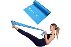 WEHERS Resistance Bands, Skin-Friendly Exercise Band 1.5 m Workout Resistance Bands for Women and Men, Ideal for Leg Stretch Training, Yoga, Pilates, Fitness, Rehab