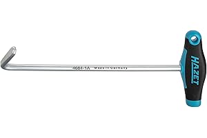 Hazet 4684-1A Abgasanlagen-Werkzeug, 40 mm Haken, 9 Grad abgewinkelt, passend für Haltegummi Montage und Demontage, passend für Ford Fiesta, Orion, Escort, BMW