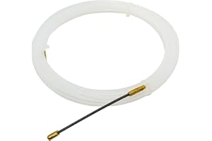 Lumonic Tire-câble 5m avec Ressort de Guidage 4mm I Spirale de tirage en Polyamide I Ressort de tirage, tirage de câble, Ruban de tirage pour électriciens et bricoleurs