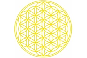 ‎KIWISTAR Kiwistar Blume des Lebens - Baum Wandtattoo in 6 Größen - Wandaufkleber Wall Sticker - Dekoration, Küche, Wohnzimmer, Schlafzimmer, Badezimmer (20 x 20 cm, 25_schwefelgelb)